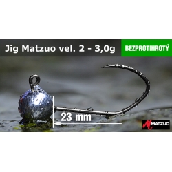 Redbass, główka jigowa bezzadziorowa, hak: 2 Matzuo, 3g